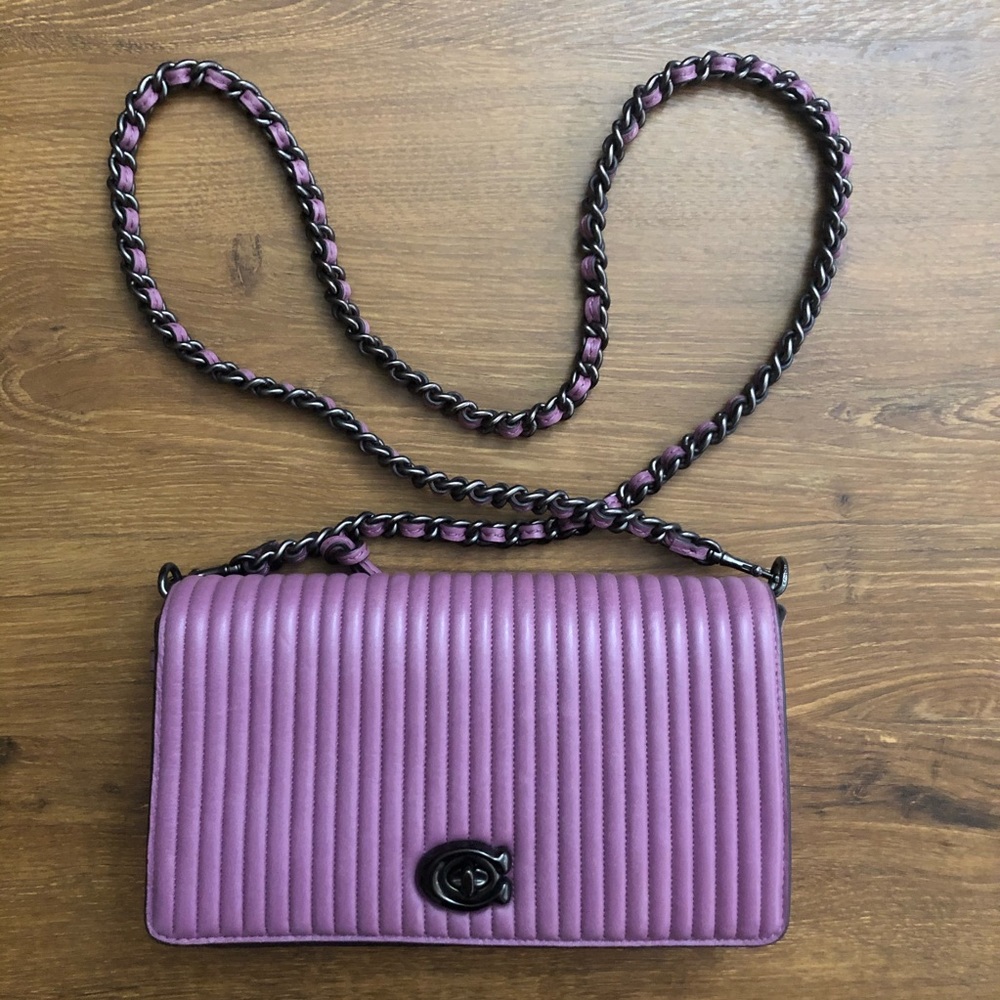COACH leather dusty rose pink crossbody purse